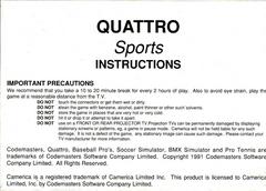 Quattro Sports - Manual | Quattro Sports NES