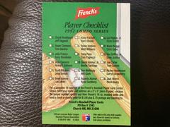 Header Checklist Baseball Cards 1992 French's Prices