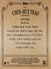 Rear | Chin-Hui Tsao Baseball Cards 2002 Topps 206