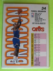 Reverse | Terrell Bradon Basketball Cards 1993 Fleer