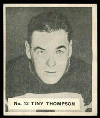 Tiny Thompson #12 Hockey Cards 1937 V356 World Wide Gum Prices
