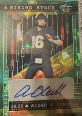 Aidan O'Connell [Crystal Green] #RS-AO1 Football Cards 2022 Leaf Valiant Autographs Rising Stock Prices