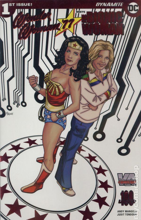 Wonder Woman '77 Meets Bionic Woman [Red Foil] #1 (2009) Comic Books Wonder Woman '77 Meets Bionic Woman