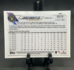 Back | Jackie Bradley Jr. [Blue Refractor] Baseball Cards 2021 Topps Chrome Update