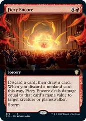 Fiery Encore [Extended Art] Magic Commander 2021 Prices