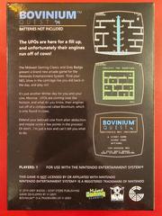 Back Of Box | Bovinium Quest NES