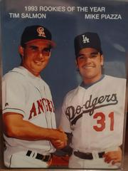 M. Piazza, T. Salmon [R. O. Y. Shaking Hands] Baseball Cards 1994 Mother's Cookies Rookie of the Year Prices