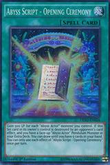 Abyss Script - Opening Ceremony YuGiOh Destiny Soldier Prices