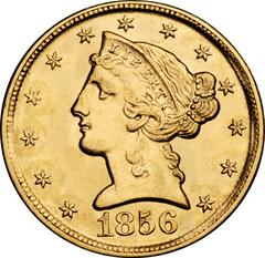 1856 D Coins Liberty Head Half Eagle Prices