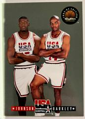 Charles Barkley, Larry Johnson #2 Basketball Cards 1994 Skybox USA Basketball Prices