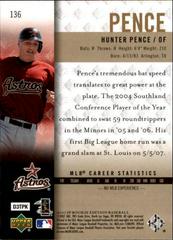 Hunter Pence 2007 Upper Deck Back | Hunter Pence Baseball Cards 2007 SP Rookie Edition