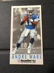 Andre Ware #167 Football Cards 1993 Fleer Gameday Prices