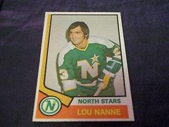Lou Nanne #325 Hockey Cards 1974 O-Pee-Chee Prices