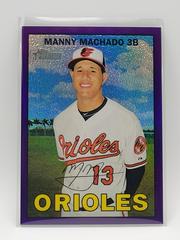 Manny Machado [Purple Chrome Refractor] Baseball Cards 2016 Topps Heritage Prices