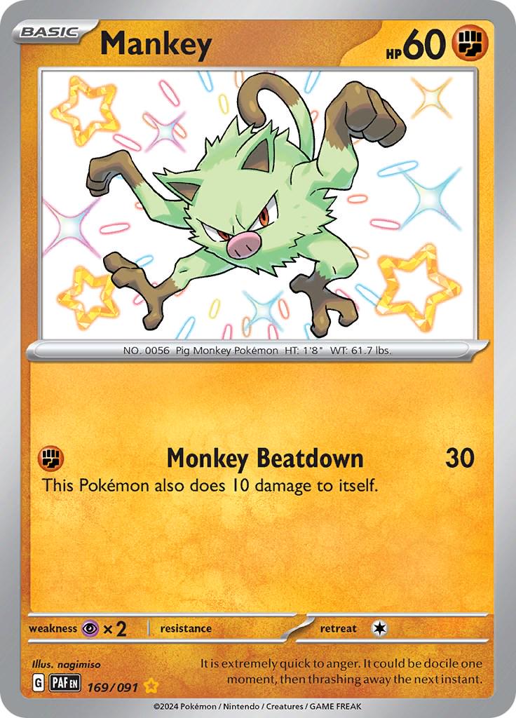 Mankey #169 Pokemon Paldean Fates