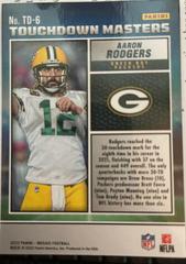 Back | Aaron Rodgers Football Cards 2022 Panini Mosaic Touchdown Masters