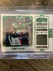 Garrett Wilson [Green-VARIATION Relic Patch] Football Cards 2022 Panini Contenders Rookie Ticket Swatches Prices