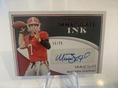 Matthew Stafford #IN-MST Football Cards 2022 Panini Immaculate Collegiate Ink Autographs Prices