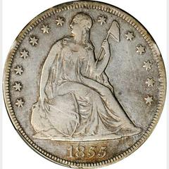 1855 [PROOF] Coins Seated Liberty Dollar Prices