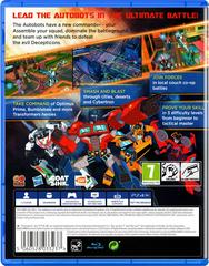 Cover (Back) | Transformers: Battlegrounds PAL Playstation 4