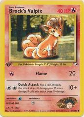 Brock's Vulpix [1st Edition] #73 Prices | Pokemon Gym Heroes