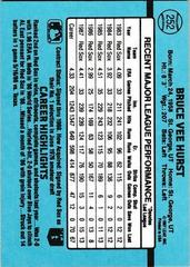 Back Of Card | Bruce Hurst Baseball Cards 1988 Donruss