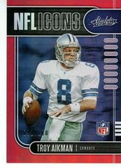 Troy Aikman [Spectrum Red] #18 Football Cards 2019 Panini Absolute NFL Icons Prices