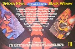 Backside Of Card | Black Widow Marvel 1995 Ultra Spider-Man