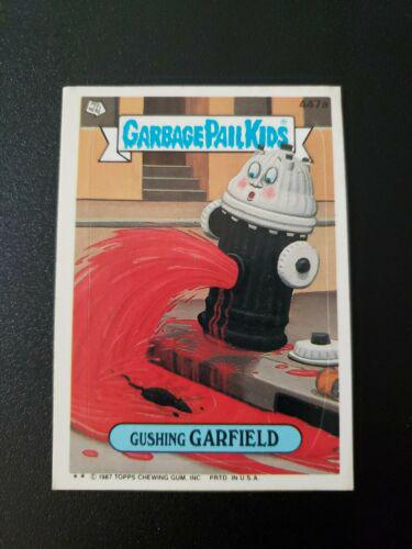 Gushing GARFIELD #447a 1987 Garbage Pail Kids