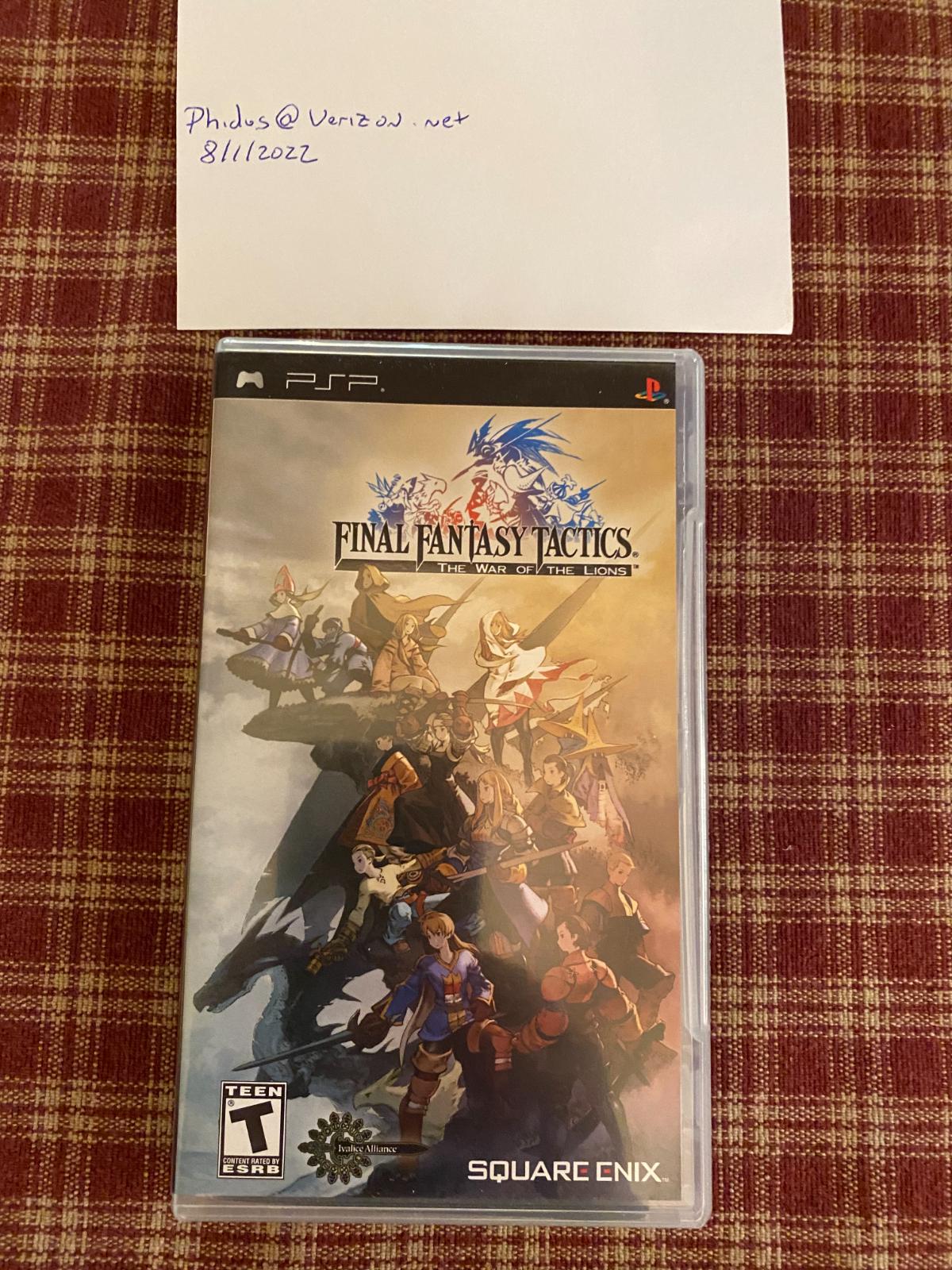 Final Fantasy Tactics: The War Of The Lions | Item, Box, And Manual | PSP