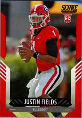 Justin Fields [Red] Football Cards 2021 Panini Score Prices