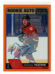 Matthew Tkachuk [Orange Rainbow] #R-MT Hockey Cards 2016 O-Pee-Chee Platinum Rookie Autographs Prices