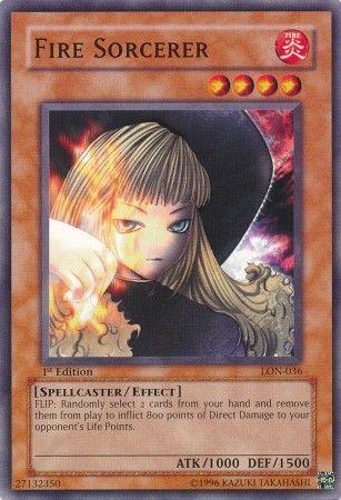 Fire Sorcerer [1st Edition] LON-036 YuGiOh Labyrinth of Nightmare