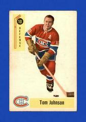 Tom Johnson #10 Hockey Cards 1958 Parkhurst Prices