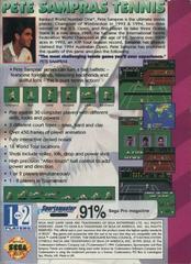 Pete Sampras Tennis - Back | Pete Sampras Tennis Sega Game Gear