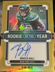 Breece Hall [Rookie of the Year Autograph Gold] #ROY-BH Football Cards 2022 Panini Contenders Optic Rookie of the Year Prices
