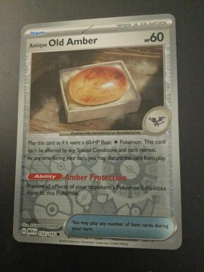 Antique Old Amber [Reverse Holo] #154 photo