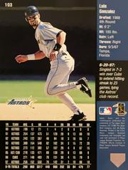 Rear | Luis Gonzalez Baseball Cards 1998 Upper Deck