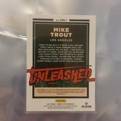 Back | Mike trout[unleashed] Baseball Cards 2021 Panini Donruss Unleashed