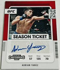 Adrian Yanez Ufc Cards 2022 Panini Chronicles UFC Contenders Rookie Season Ticket Autographs Prices