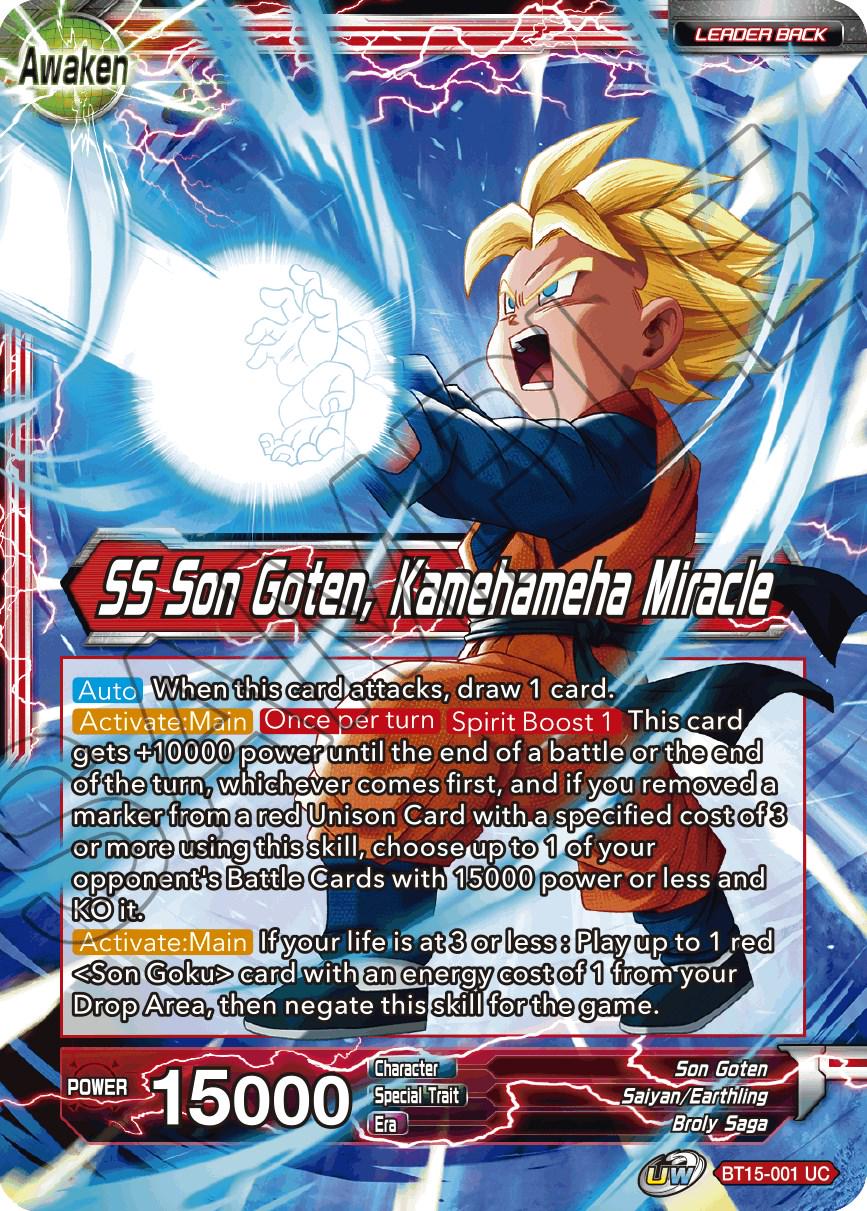 Son Goten // SS Son Goten, Kamehameha Miracle BT15-001 Dragon Ball Super Saiyan Showdown