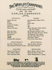 Rear | Carlos Carrasco Baseball Cards 2010 Topps Allen & Ginter