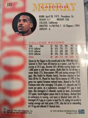 Card Back | Lamond Murray Basketball Cards 1994 Hoops