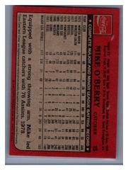 Back | Mike O'Berry Baseball Cards 1982 Coca Cola