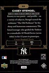 Back | Casey Stengel Baseball Cards 2007 SP Legendary Cuts