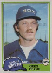 Greg Pryor #608 Baseball Cards 1981 Topps Prices