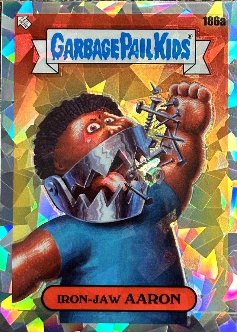 Iron-Jaw AARON [Atomic Refractor] #186a 2022 Garbage Pail Kids Chrome