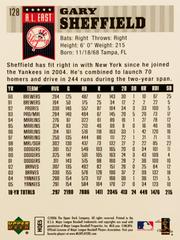 Rear | Gary Sheffield Baseball Cards 2006 Upper Deck First Pitch
