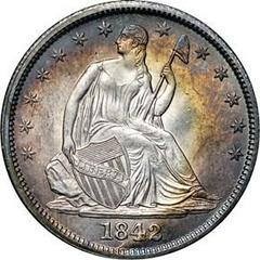 1842 [MEDIUM DATE] Coins Seated Liberty Half Dollar Prices