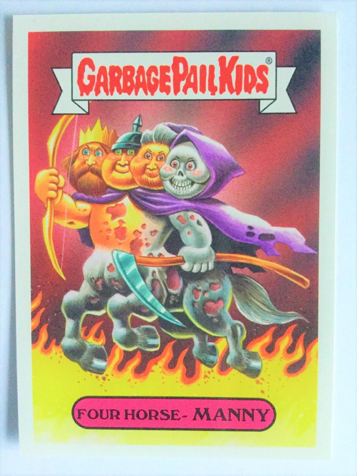 Four Horse-MANNY #7a Garbage Pail Kids Adam-Geddon